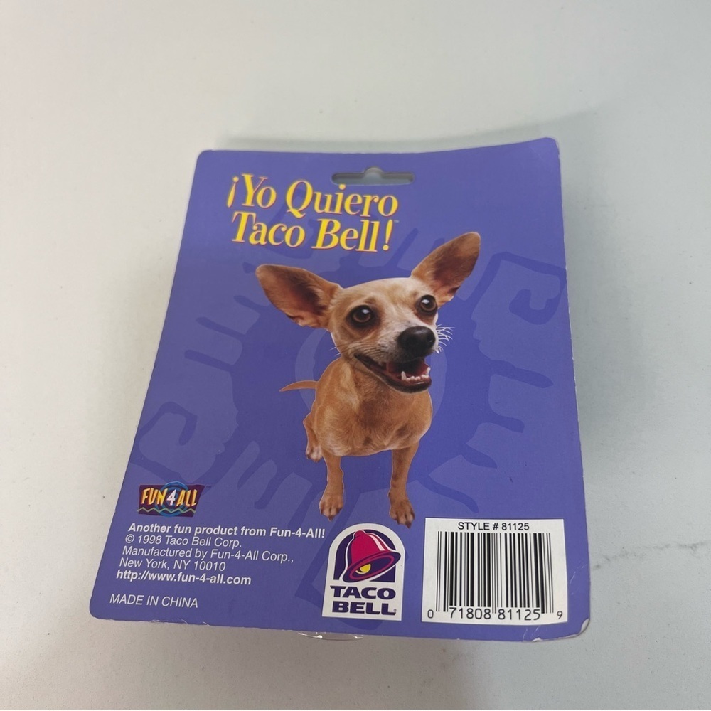 Vintage NEW Taco Bell Chihuahua Keychain Yo Quiero Taco Bell Y2K - Picture 4 of 5